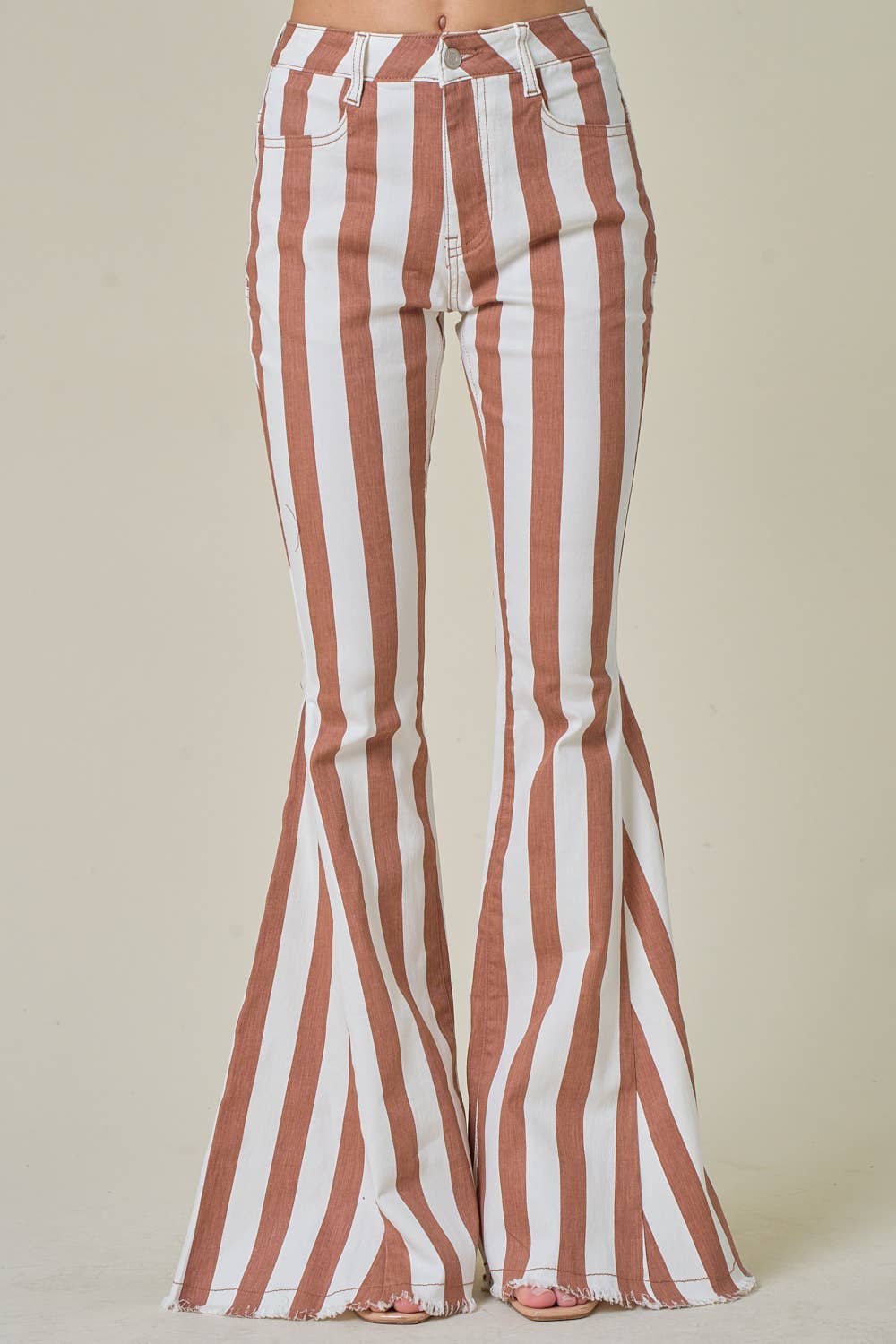 Rust Striped Bellbottom with Suede Star