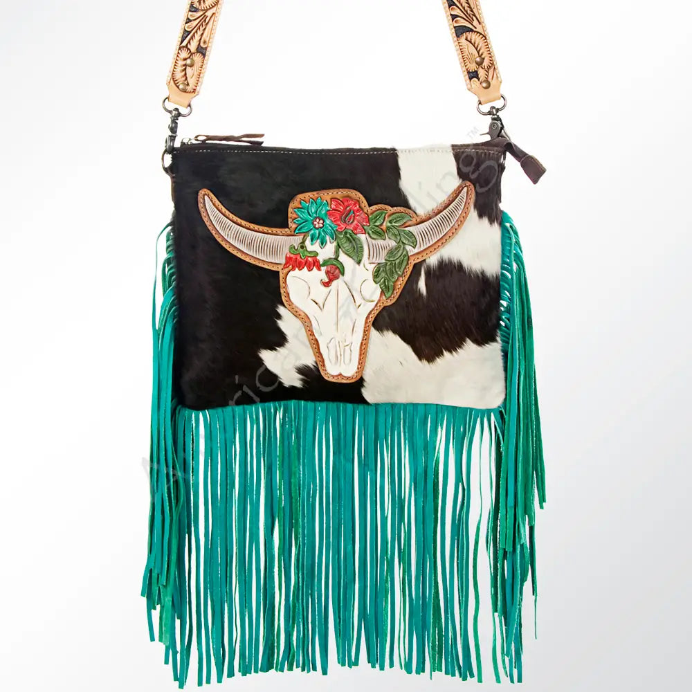 Crossbody Hair-On Leather Women Bag Purse