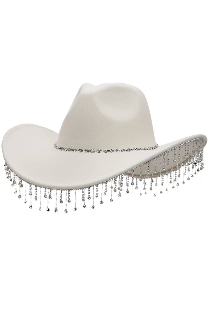 Crystal Rhinestone Trim Cowgirl Hat