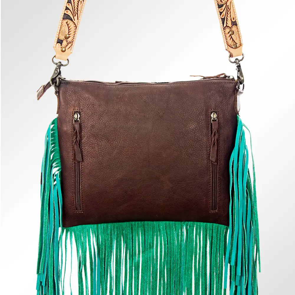 Crossbody Hair-On Leather Women Bag Purse