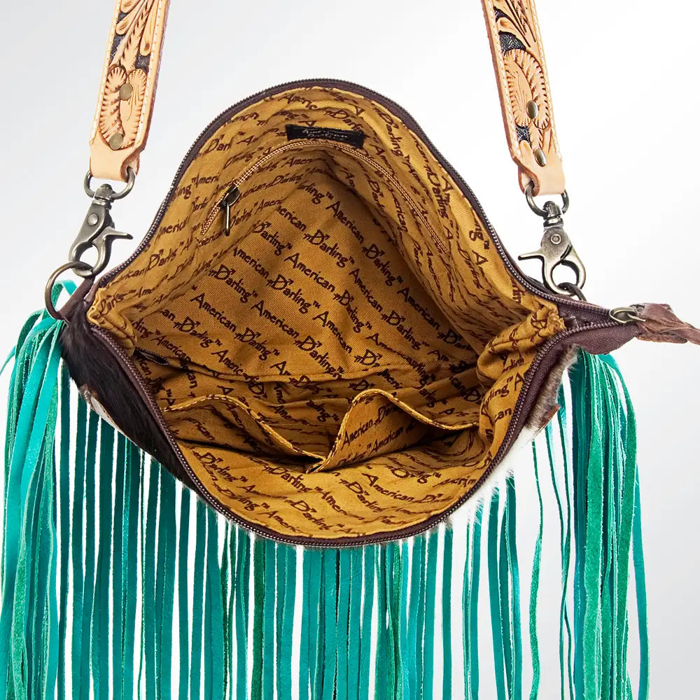 Crossbody Hair-On Leather Women Bag Purse