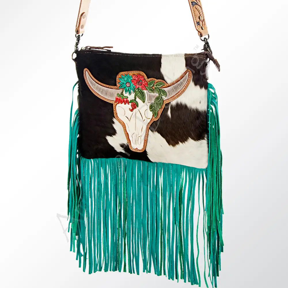 Crossbody Hair-On Leather Women Bag Purse