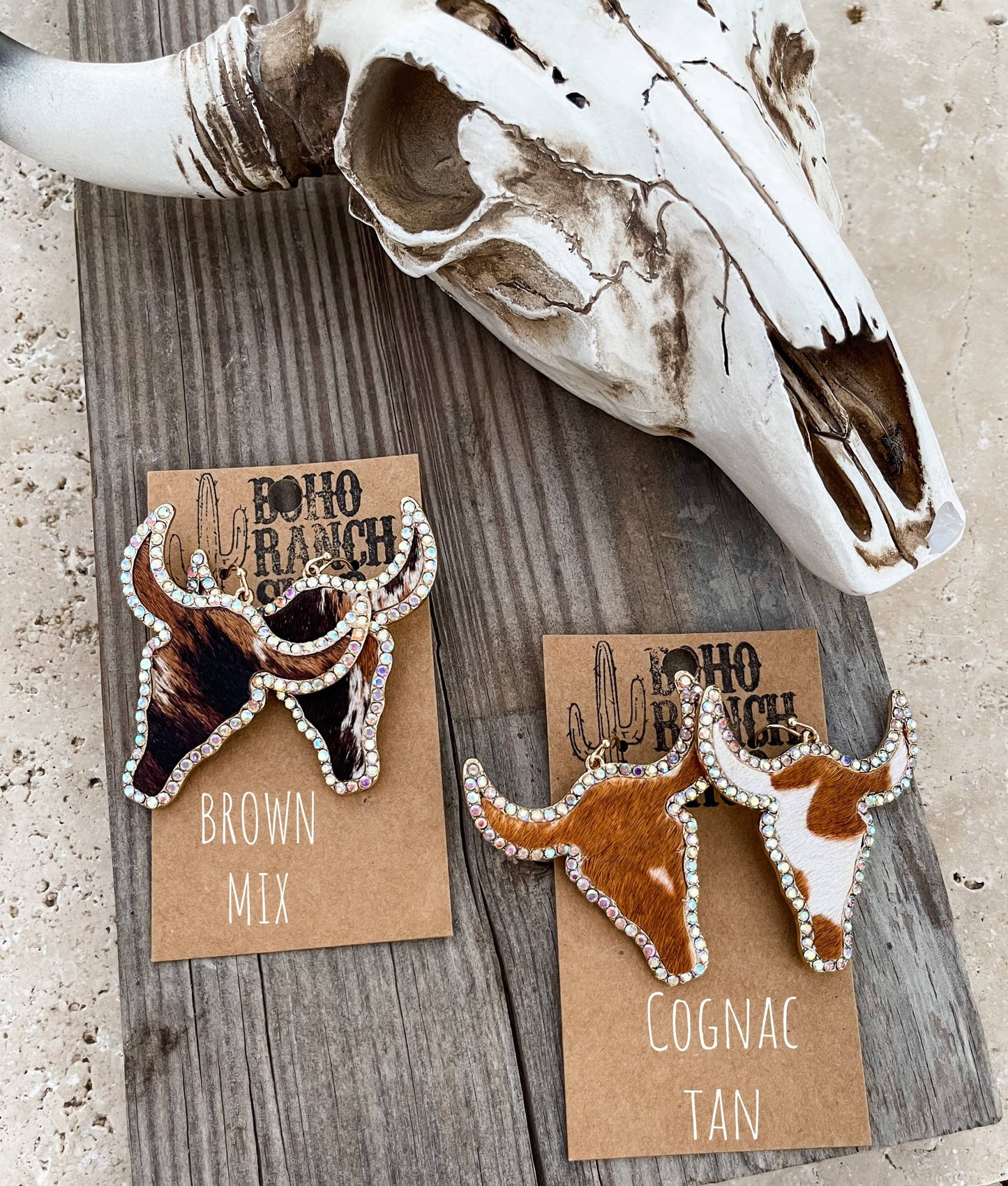 Western Style Cowhead Earrings