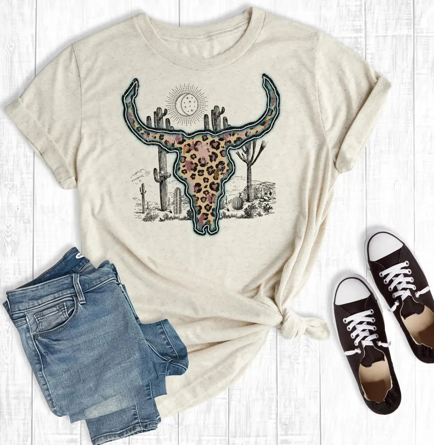 Western Leopard Cowskull Cream