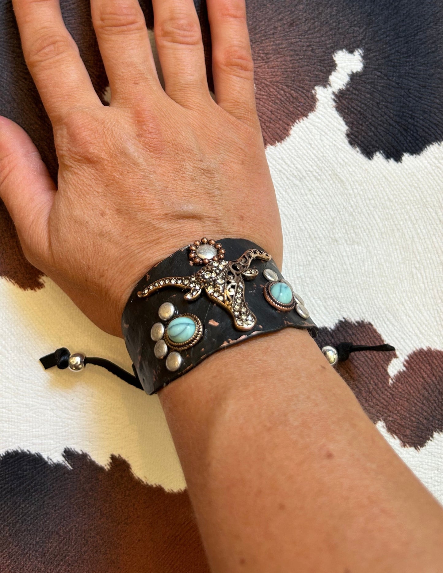 Longhorn Western Bracelet Cuff
