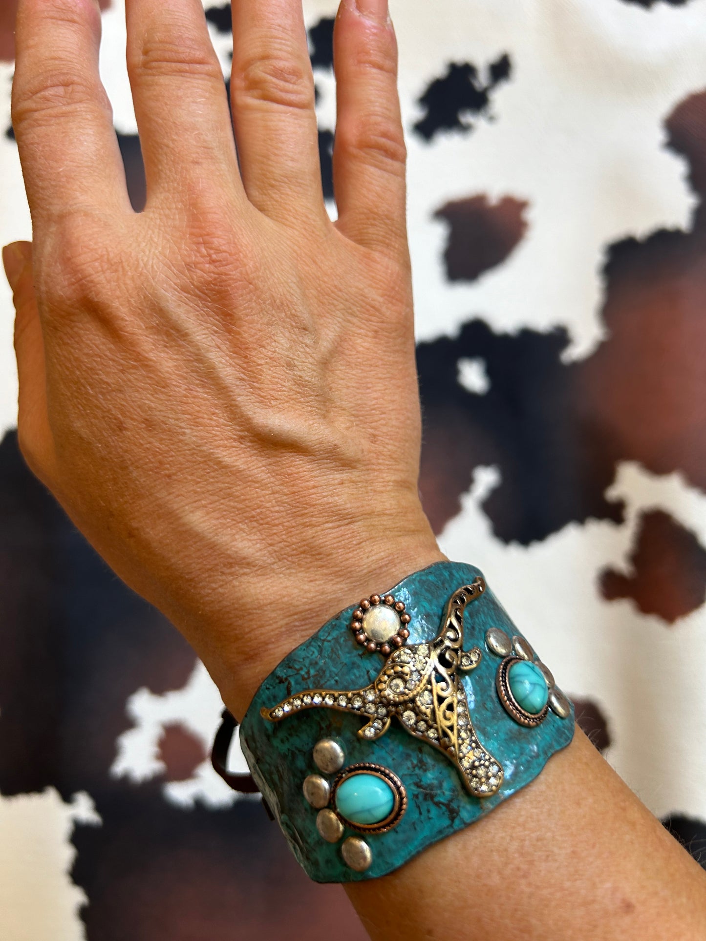 Longhorn Western Bracelet Cuff