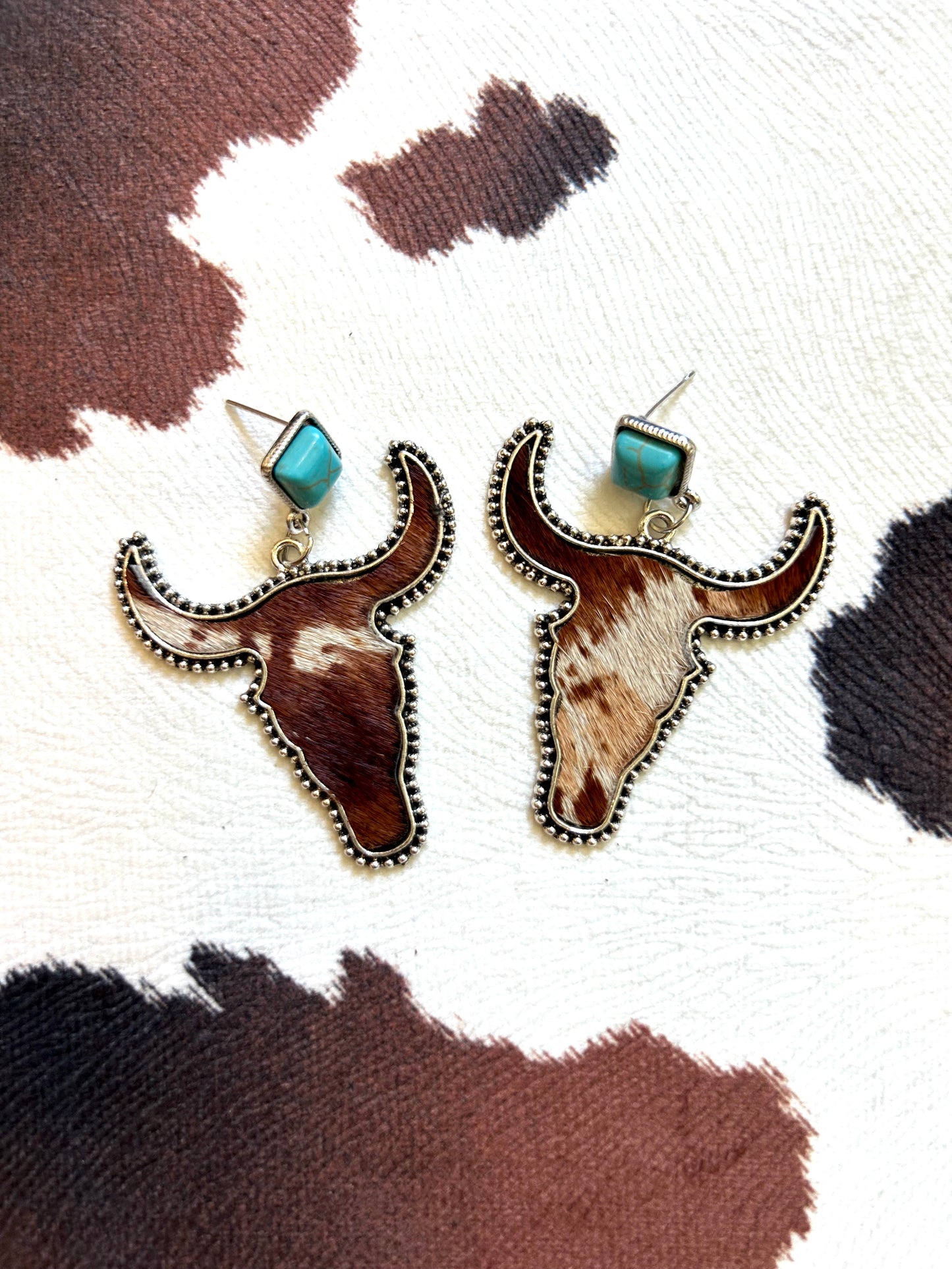 Western Style Cowhead Earrings
