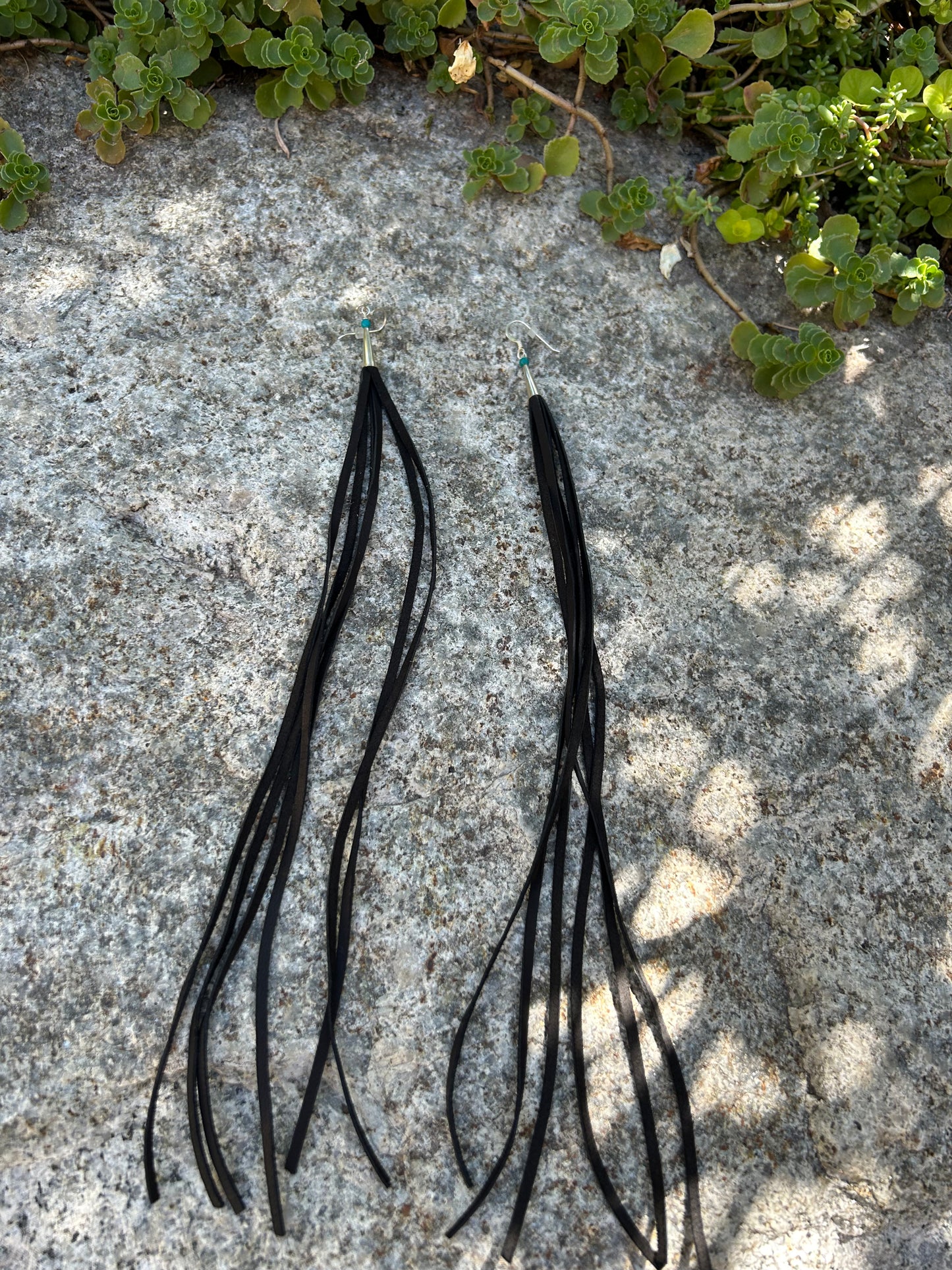 Leather Fringe Earrings