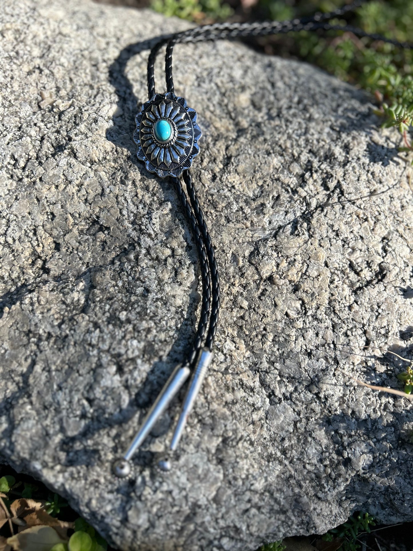 Ornate Western Bolo Pendant Necklace
