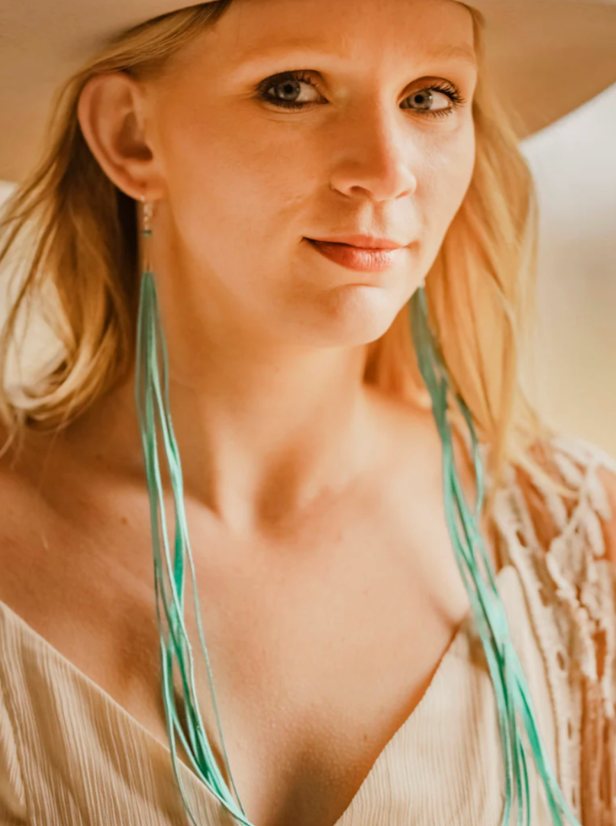 Leather Fringe Earrings