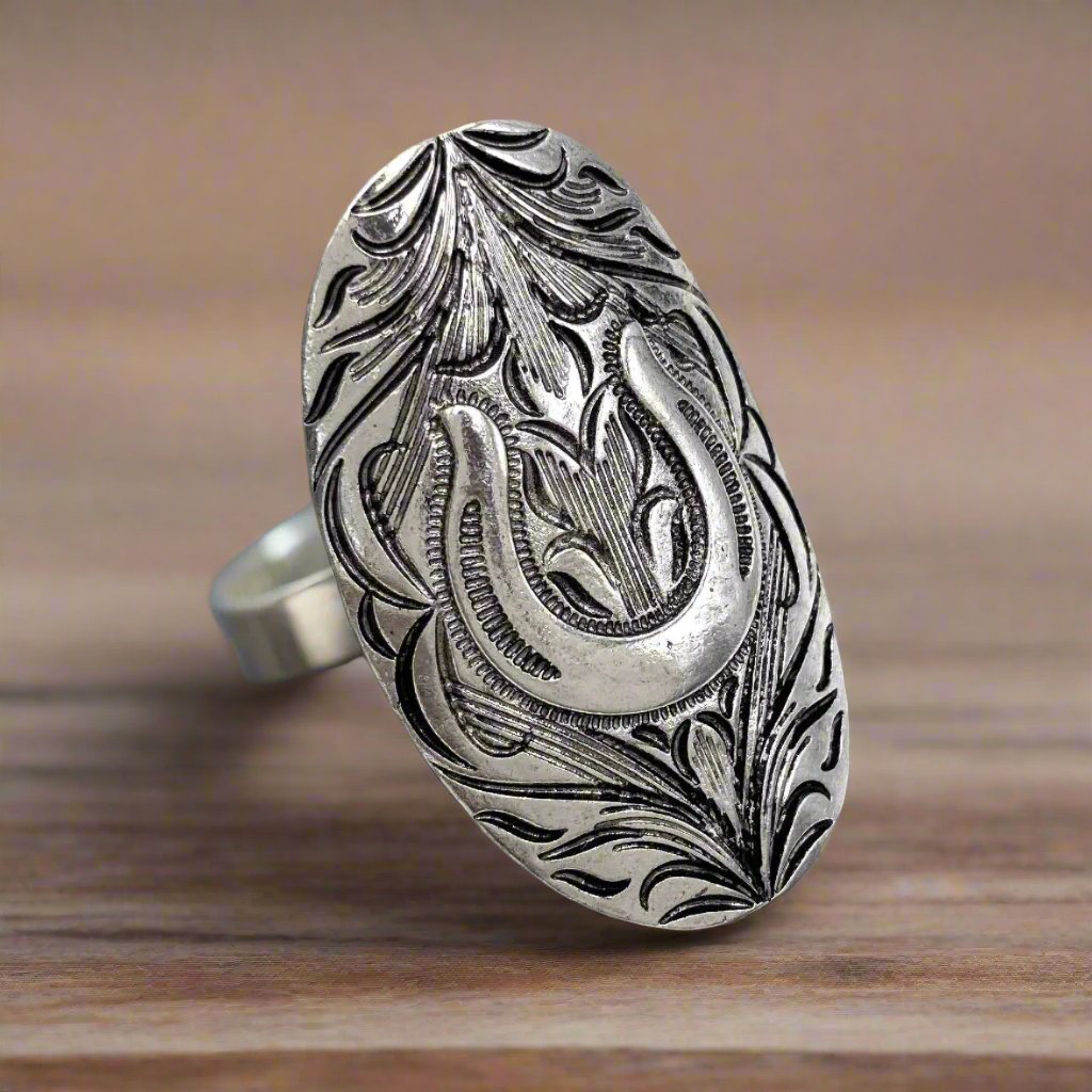 Western Horseshoe Large Stretch Ring