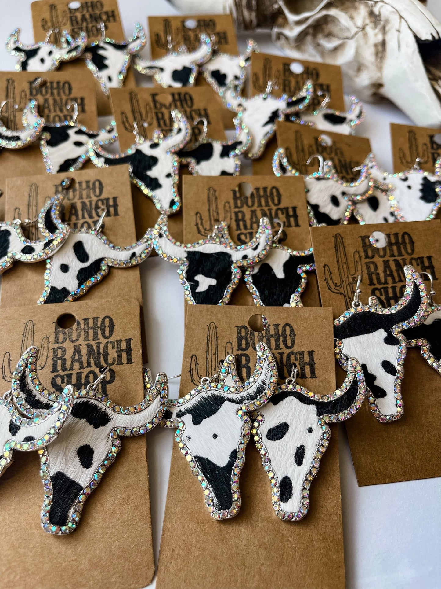 Western Style Cowhead Earrings