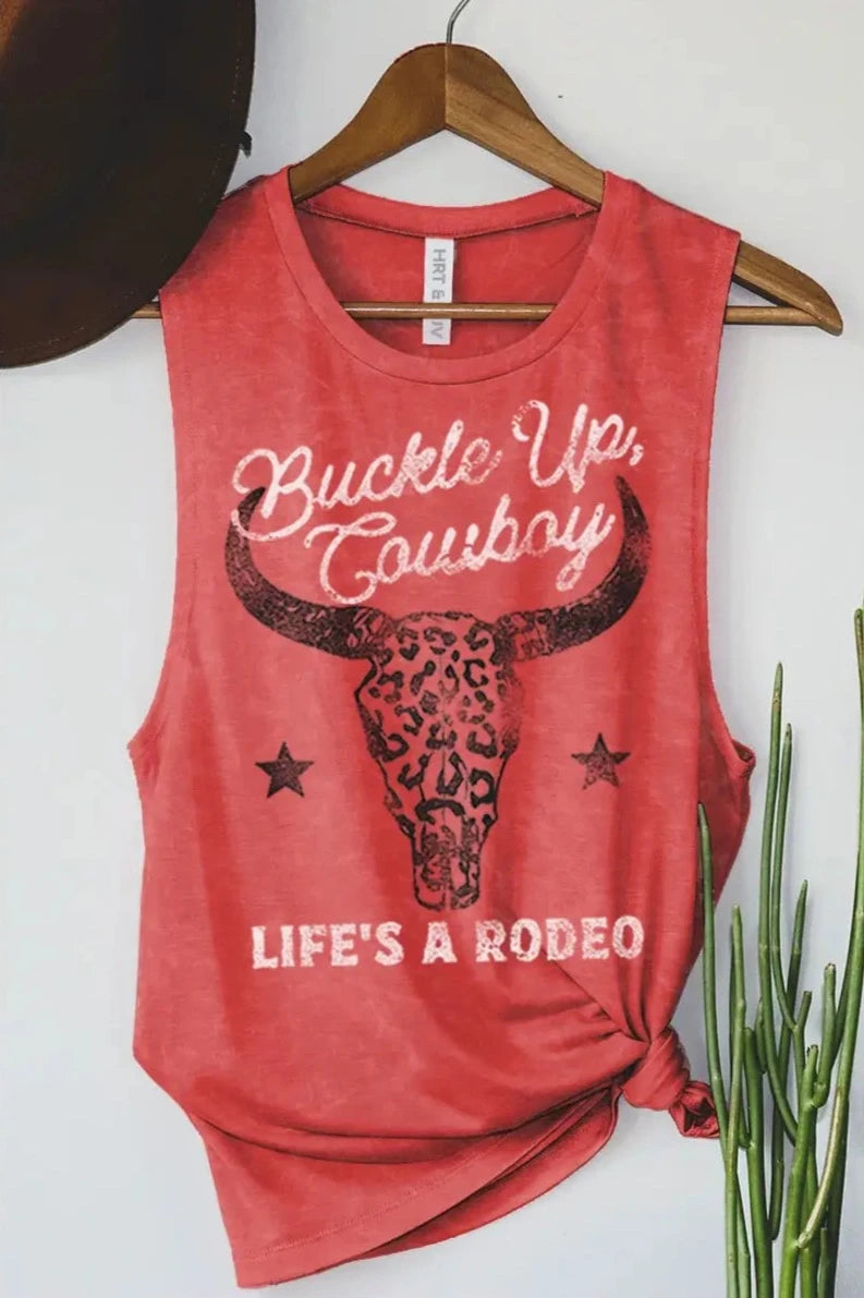 Buckle Up Cowboy Tank