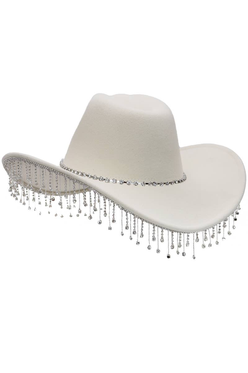 Crystal Rhinestone Trim Cowgirl Hat