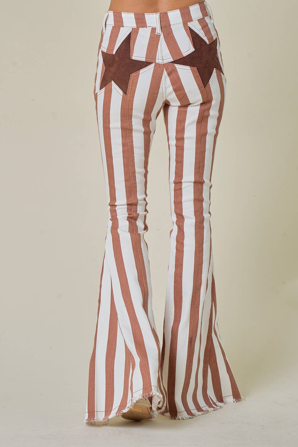 Rust Striped Bellbottom with Suede Star