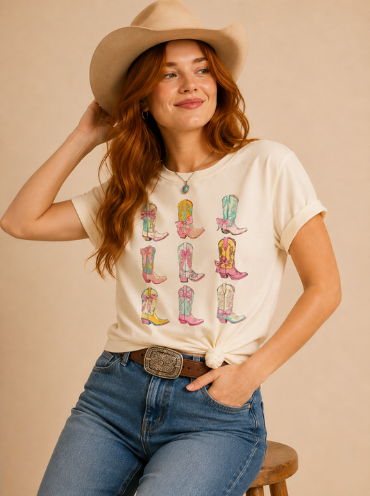 Cowgirly Boots Graphic Tee