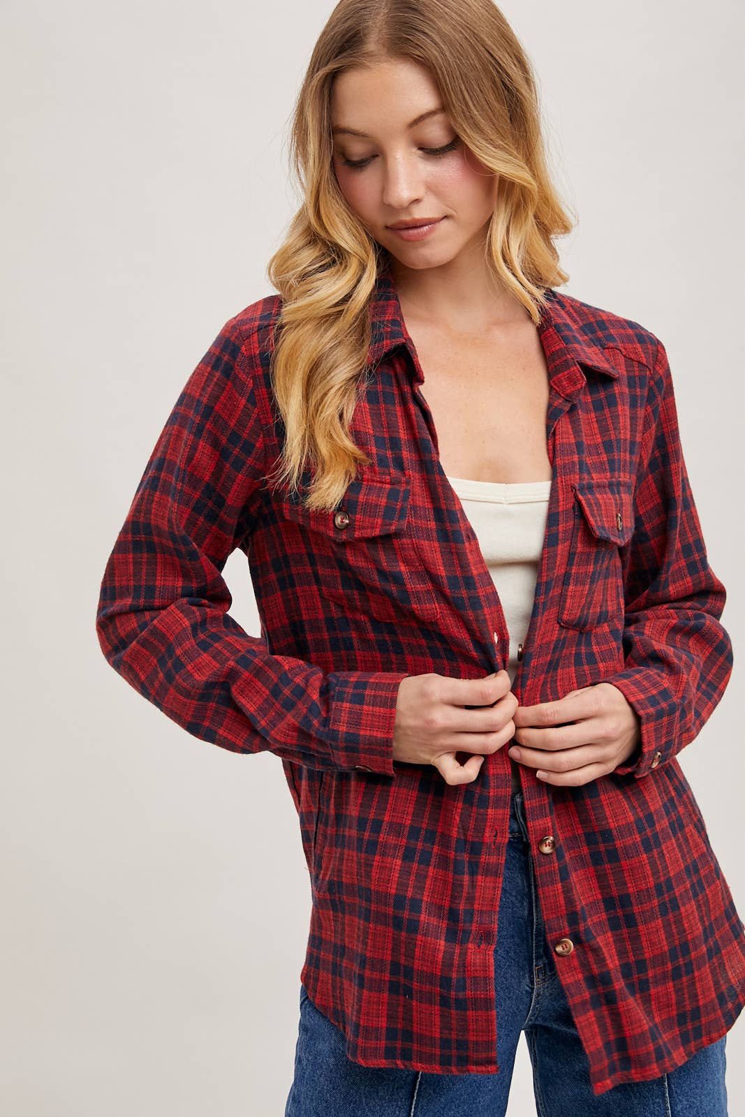 Button Down Plaid Shirt