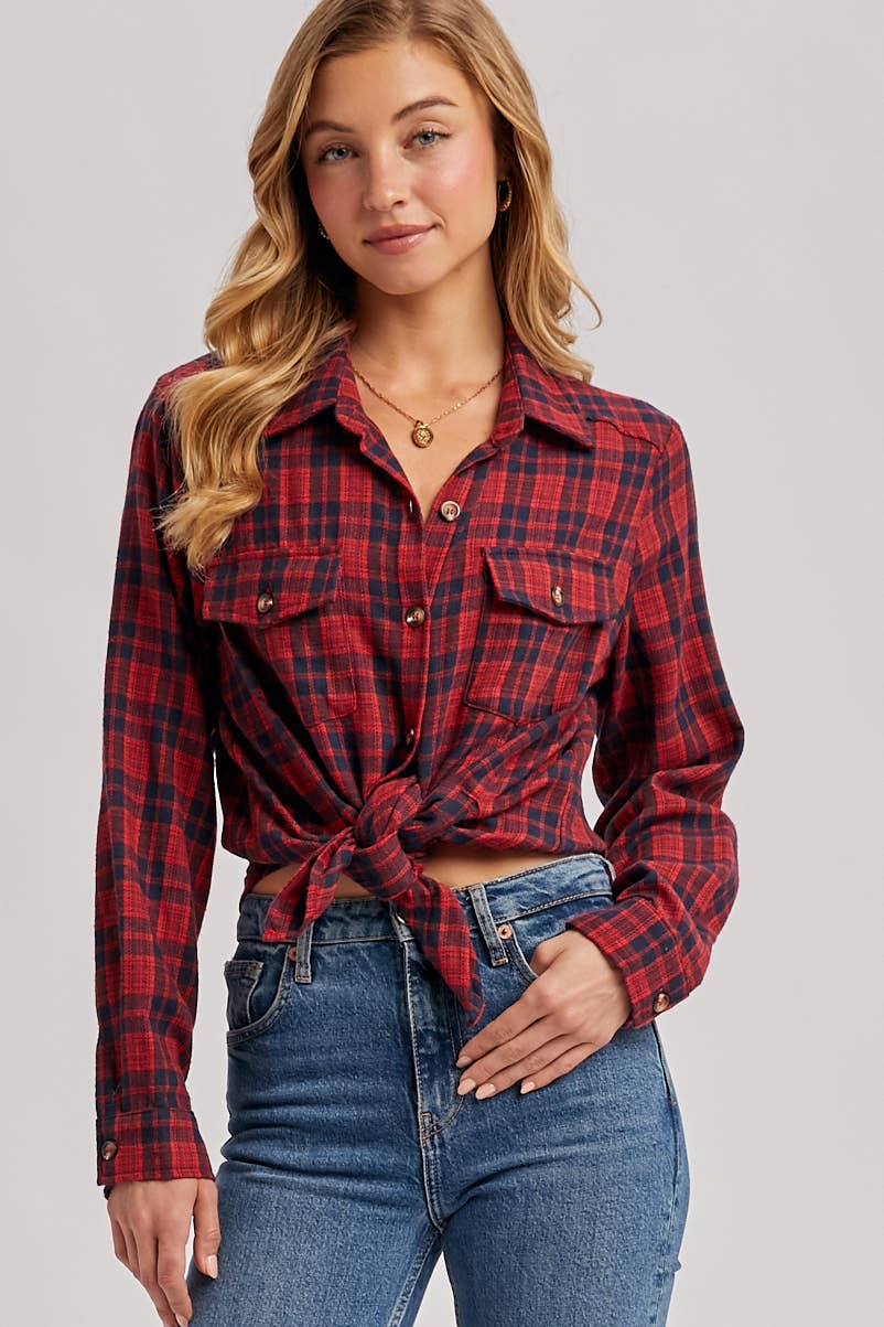 Button Down Plaid Shirt
