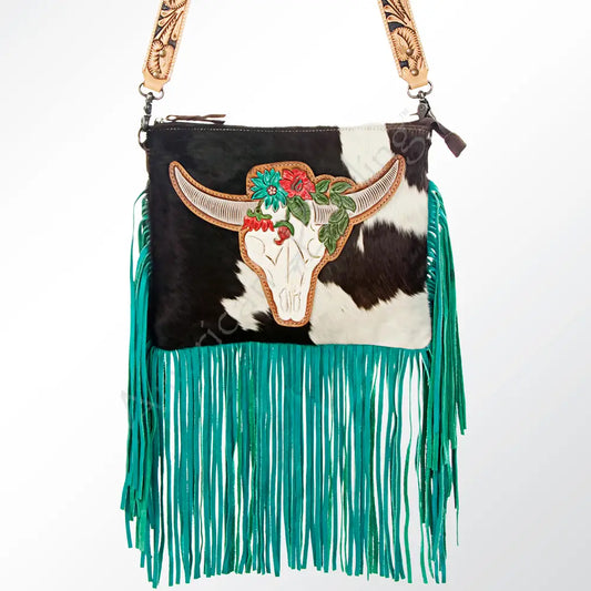 Crossbody Hair-On Leather Women Bag Purse