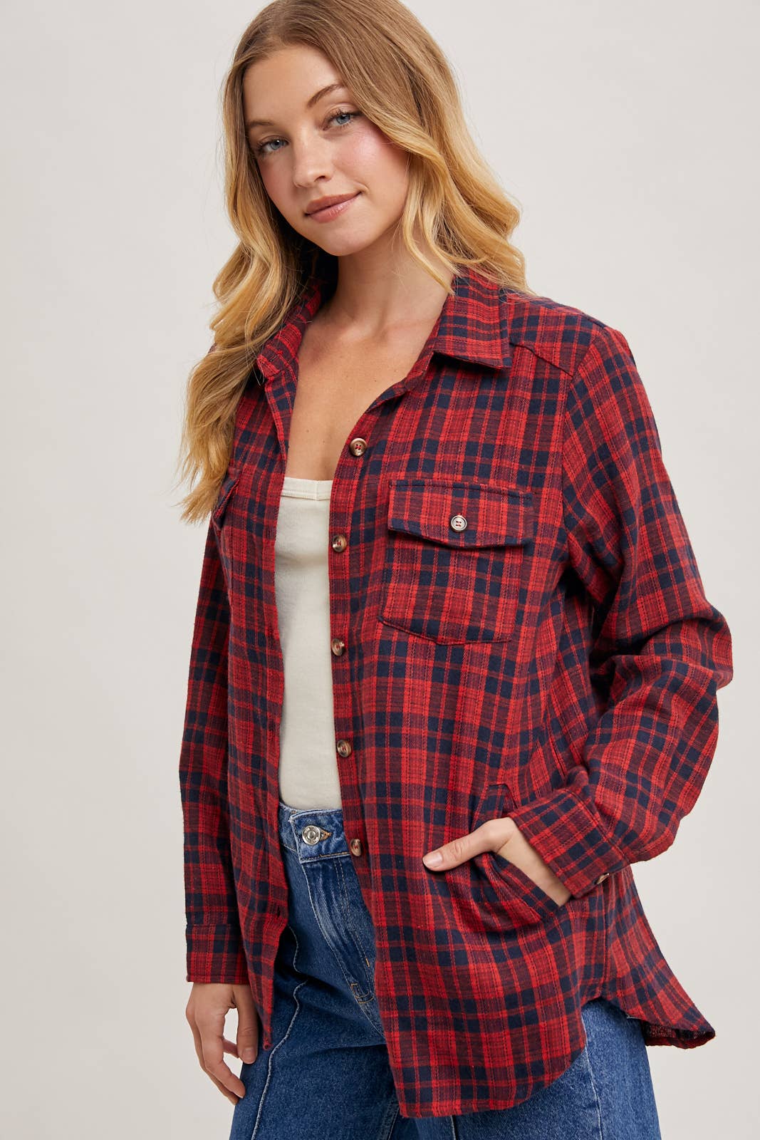 Button Down Plaid Shirt