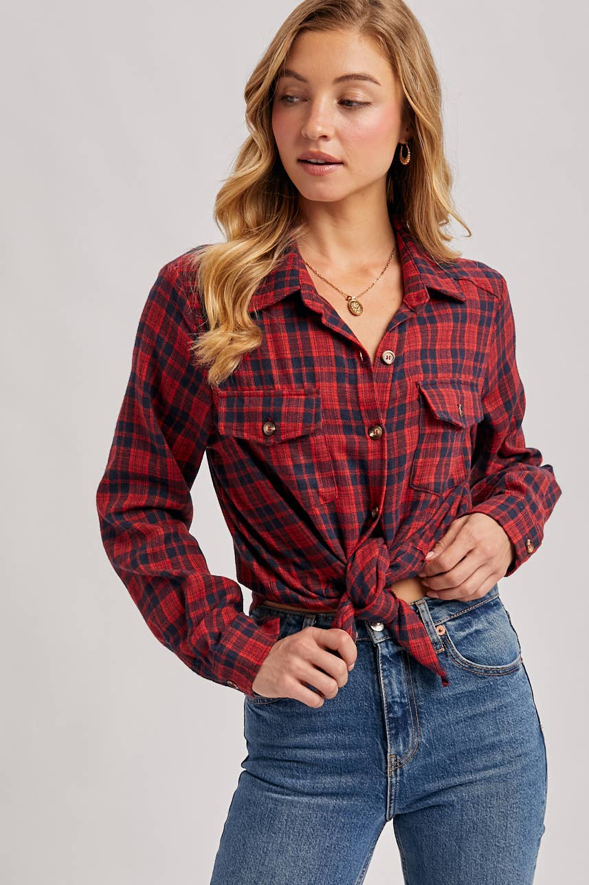 Button Down Plaid Shirt