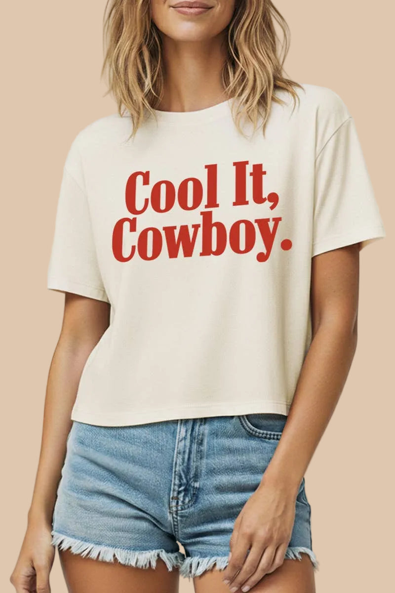 Cool It Cowboy Boxy Crop Top