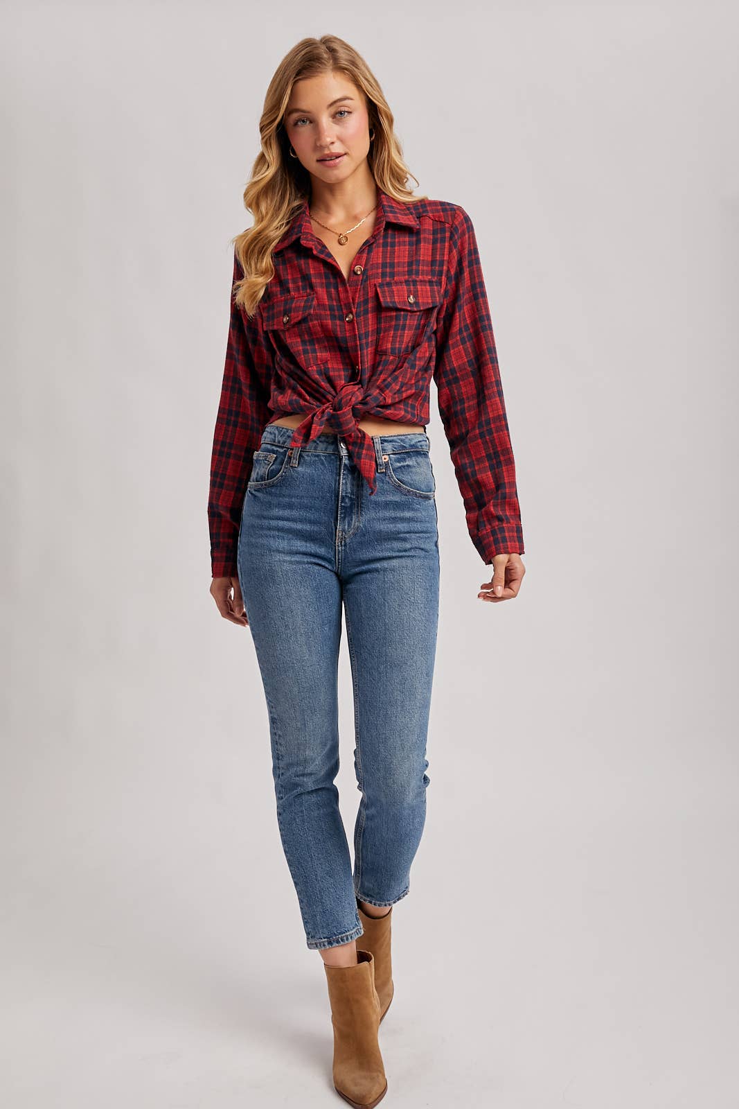 Button Down Plaid Shirt