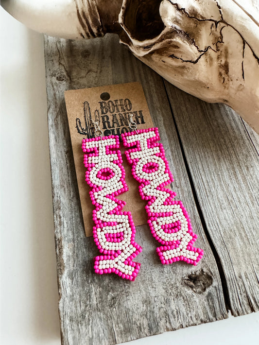 Beaded Howdy Earrings