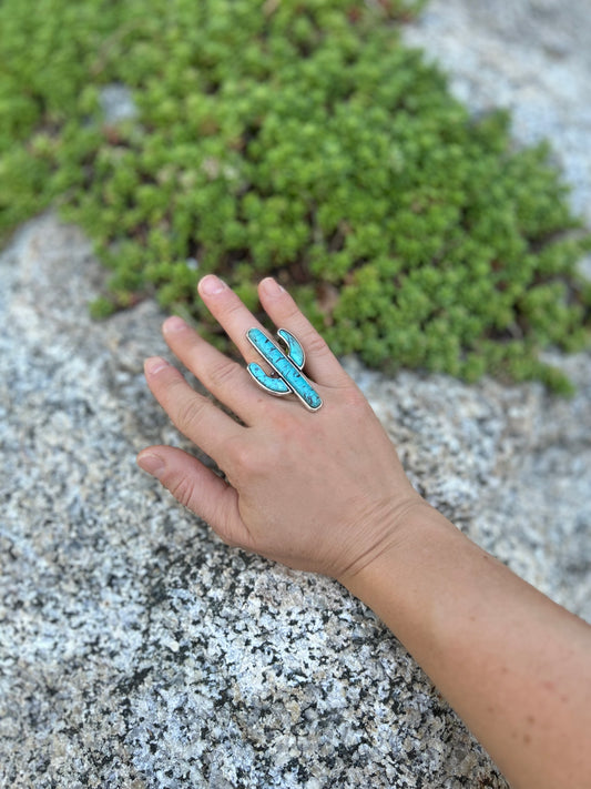 Western Statement Cactus Ring