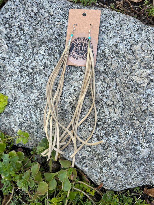 Leather Fringe Earrings