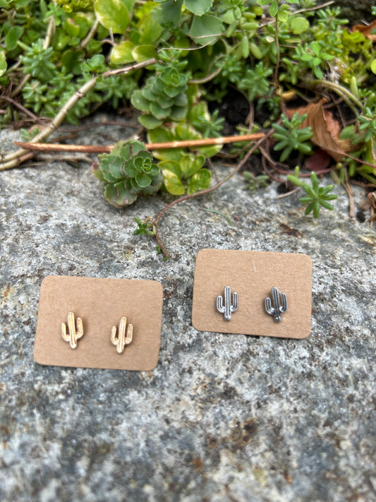 Mini Cactus Stud Earrings