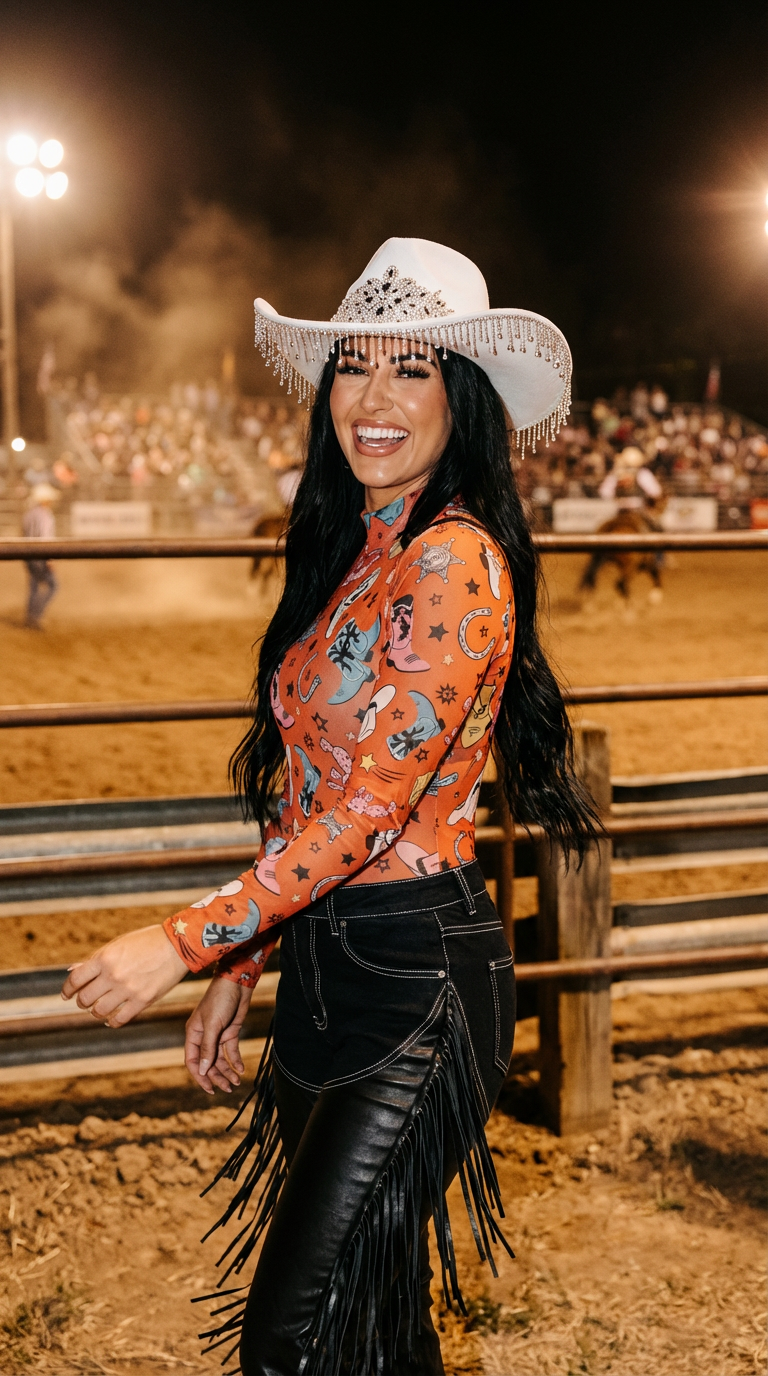 Crystal Flower Bling Rhinestone Fringe Trim Cowboy Hat