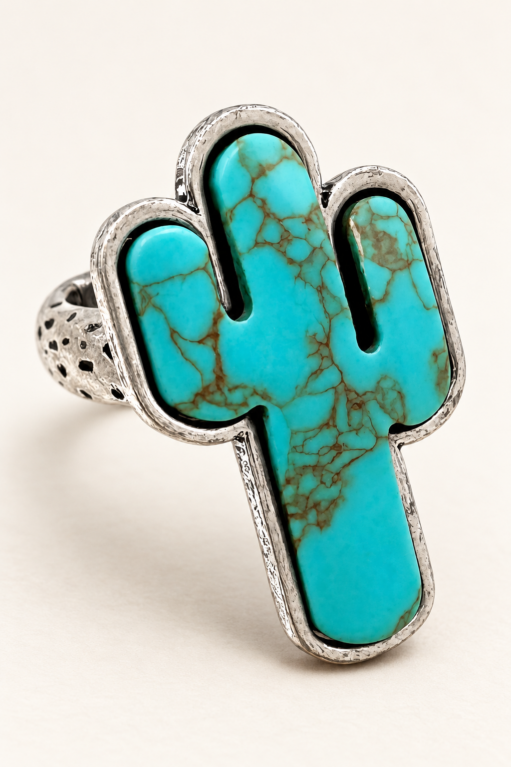 Turquoise Cactus Stretch Ring