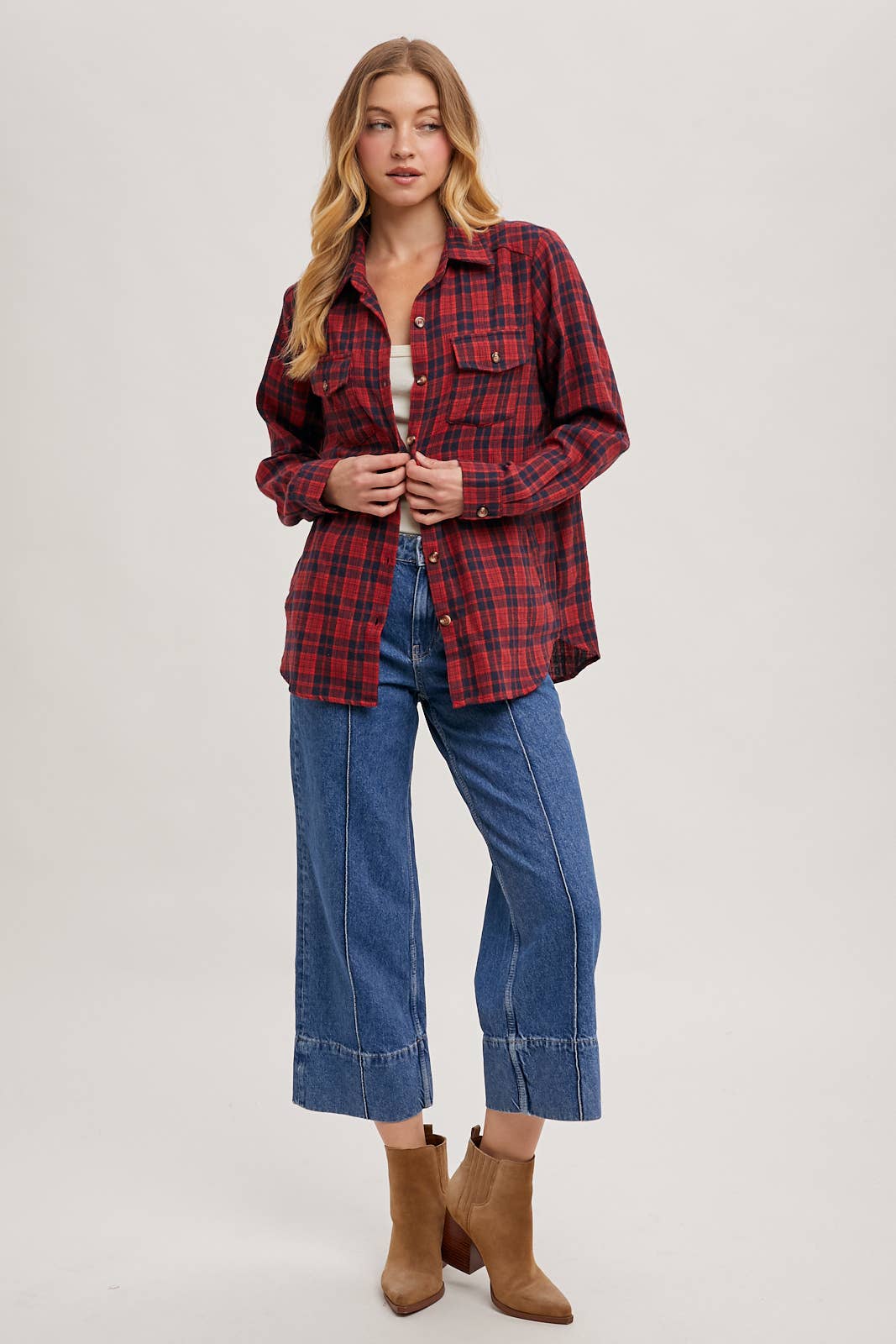 Button Down Plaid Shirt