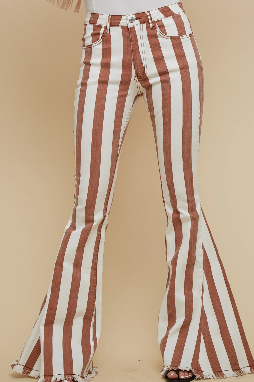 Striped Bellbottom Jean