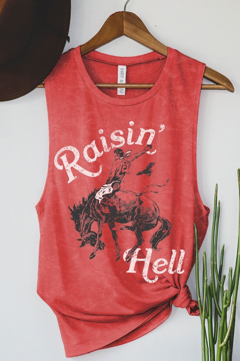 Raisin' Hell Graphic Tank Top